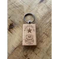 Houten sleutelhanger