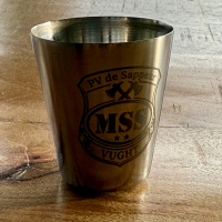 RVS borrelglas 30ml – personaliseerbaar met logo of tekst